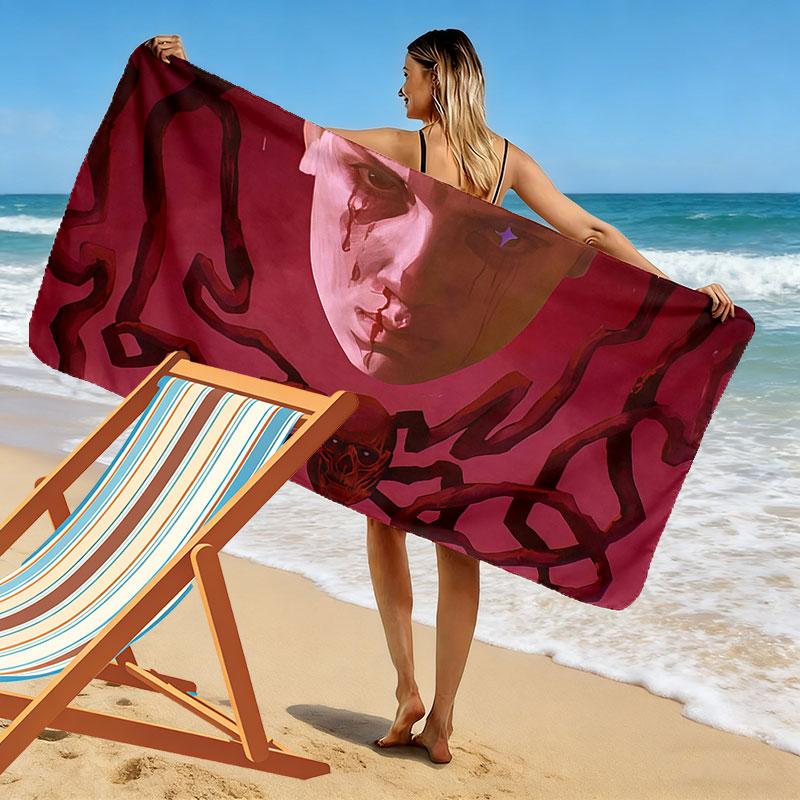 11 Print Beach Towel, Large Soft Quick Dry Towel for Beach Camping Swimming