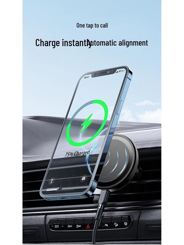 2026 Universal Magnetic Car Phone Holder with Wireless Fast Charging for Apple and Android Devices