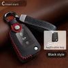 Leather Key Fob Case For Vw Volkswagen Tiguan L Touareg Teramont Tayron T-Roc Magotan B8 Phideon Cc  Key Cover Protector Shell
