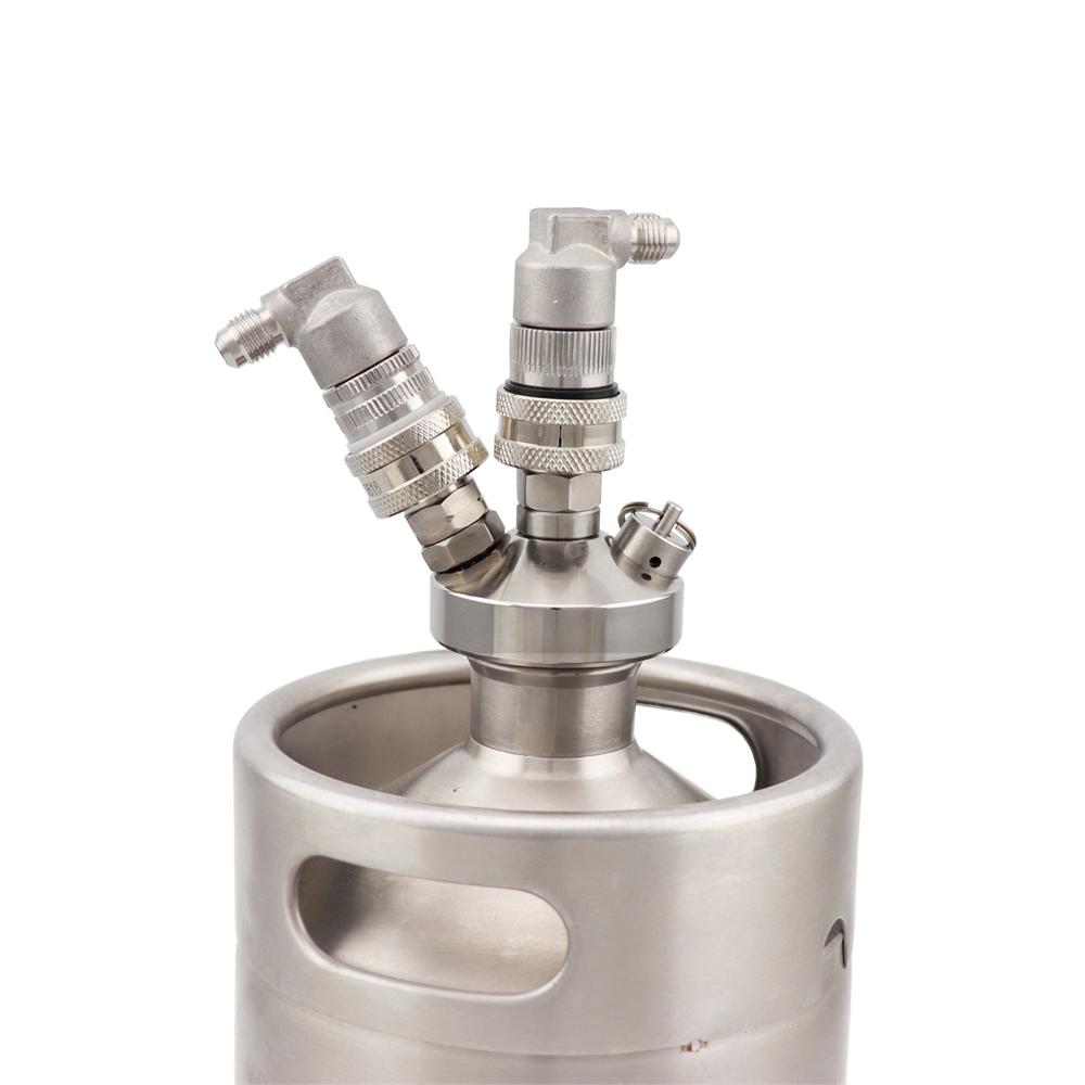 Beer Growler Spear Dispenser Tap With Stainless Steel Ball Lock Disconnects 30cm Hose Tube For Beer Brewing 2/3.6/4/5/8/10L Keg