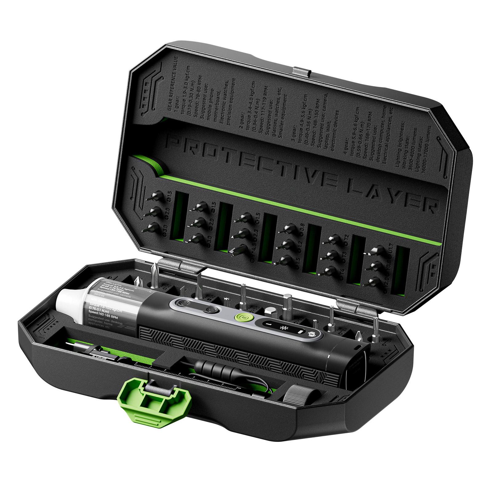 

Cross-border new JAKEMY Hand Self integrated with torque multi-function electric screwdriver set JM-8196 electric batch чорний