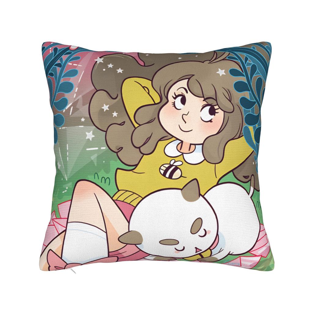 Pillow Cover B-Bee And P-Puppycat Morden Pillow Case For Sofa Bedroom Home Decor Pillowcases