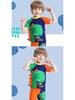 Boys' 2025 Dinosaur Print Swimsuit Set - Short-Sleeve Three-Piece Swimwear