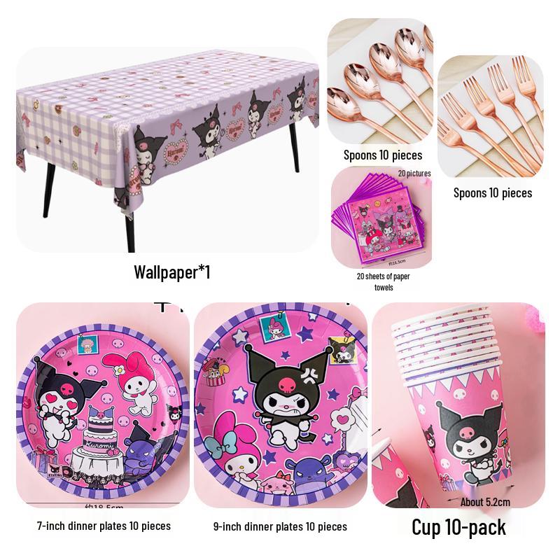 Disposable Party Supplies Set: Paper Plates and Cups for Birthdays and Weddings