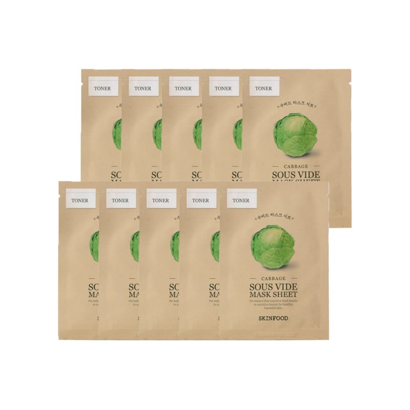 Skinfood Cabbage Sous Vide Mask Sheet 18g x 10 sheets