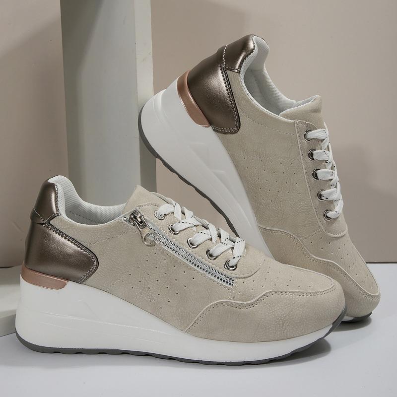 Sneakers Women Light Casual Women's Shoes Sneakers Lace Up Thick Soled Single Shoe
