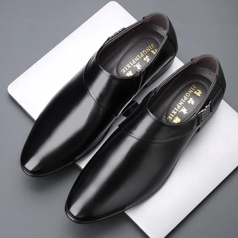 Fashion Pointed Toe Men's Formal Shoes Spring Autumn Social Shoe Male New Footwear 2024 Style Office Cheap Liquidation Clearance Party
