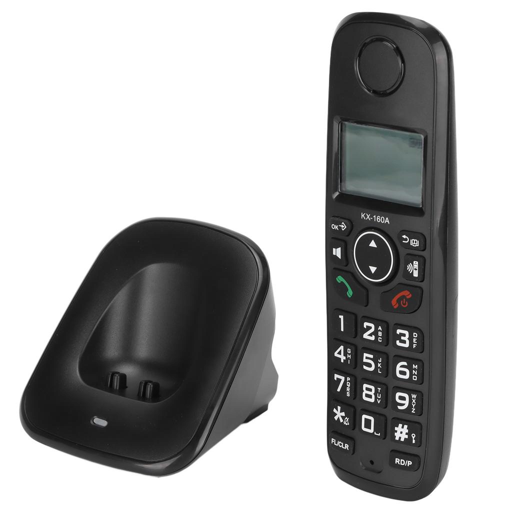 KX‑160A Cordless Telephone Handset Cordless Phone with Caller ID Free Call One Touch Dial LCD Displa
