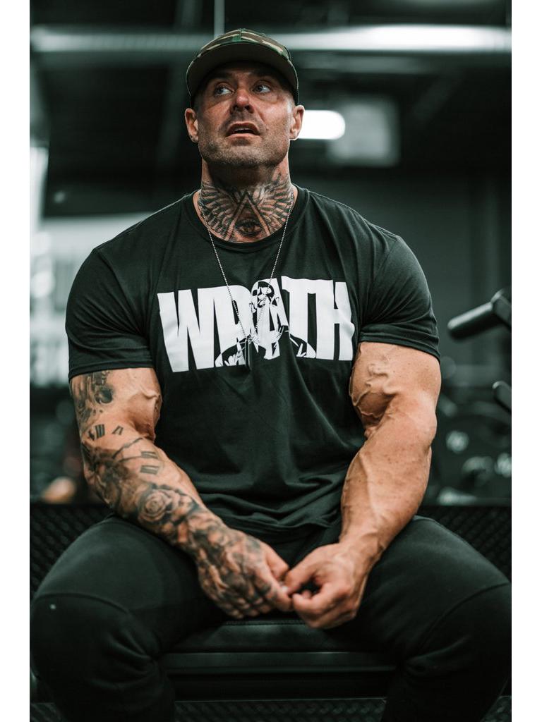 Men's Slim Fit Stretch Cotton Fitness T-Shirt - Breathable Short Sleeve
