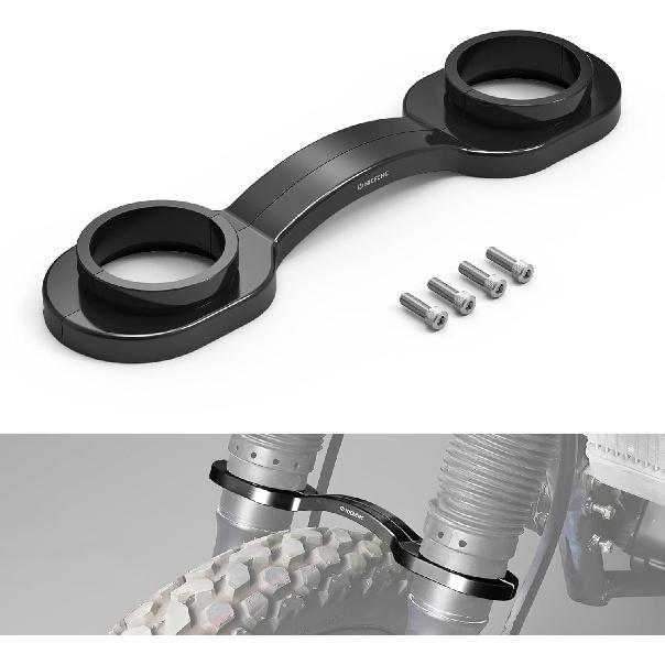 

NICECNC Черный Алюминиевый Стабилизатор Передней Подвески Мотоцикла Совместимый с Kawasaki KLR650 2008-2024, Анодирование, Обработка на станке с ЧПУ, Усилитель Вилки Вилка чёрный