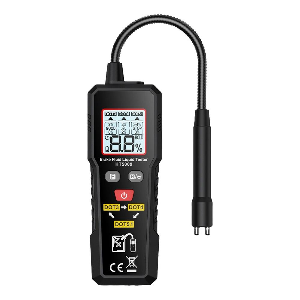 Car Brake Fluid Moisture Tester Auto Brake Fluid Liquid Tester Pen Backlit Oil Moisture Water Detection Car Tool forMost Vehicle чёрный