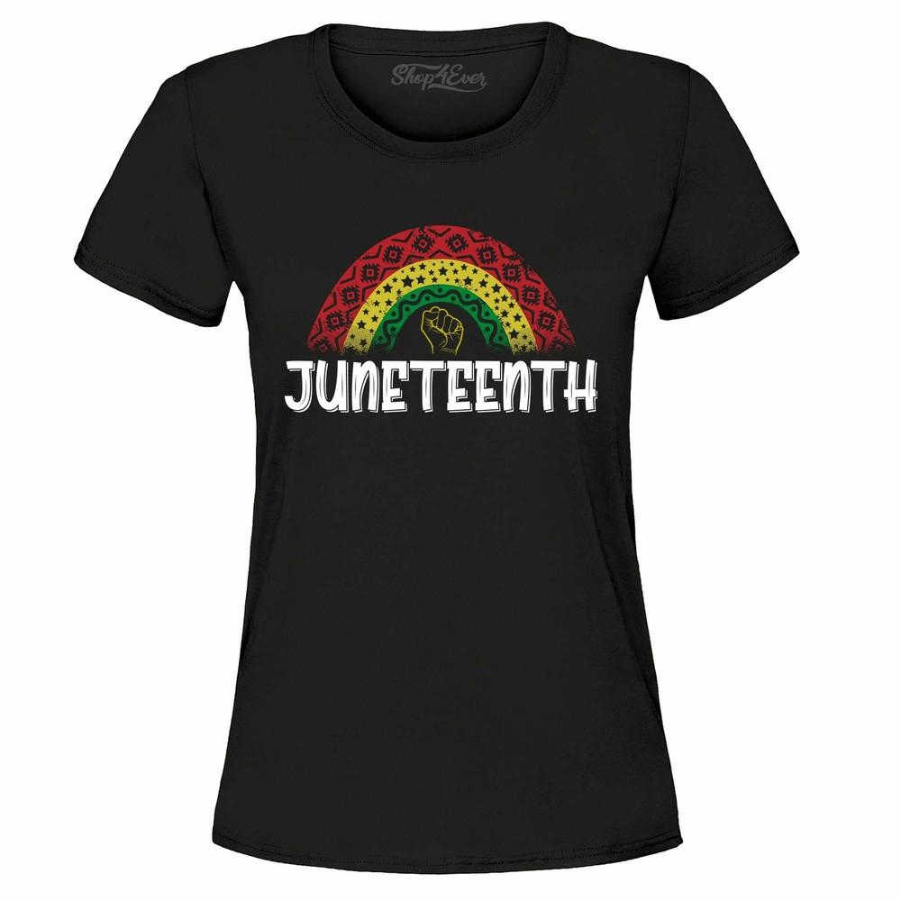 

Juneteenth Rainbow June 19th 1865 Women s T-Shirt Juneteenth Shirts M