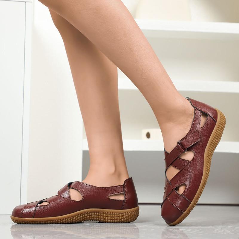 36-43 Summer Women's Hollow-out  Closed-toe Sandals Womens Closed Toe Sandals