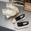 Thick-soled heightening fisherman shoes women's summer new lace mesh breathable lazy one-pedal small fragrant single shoes