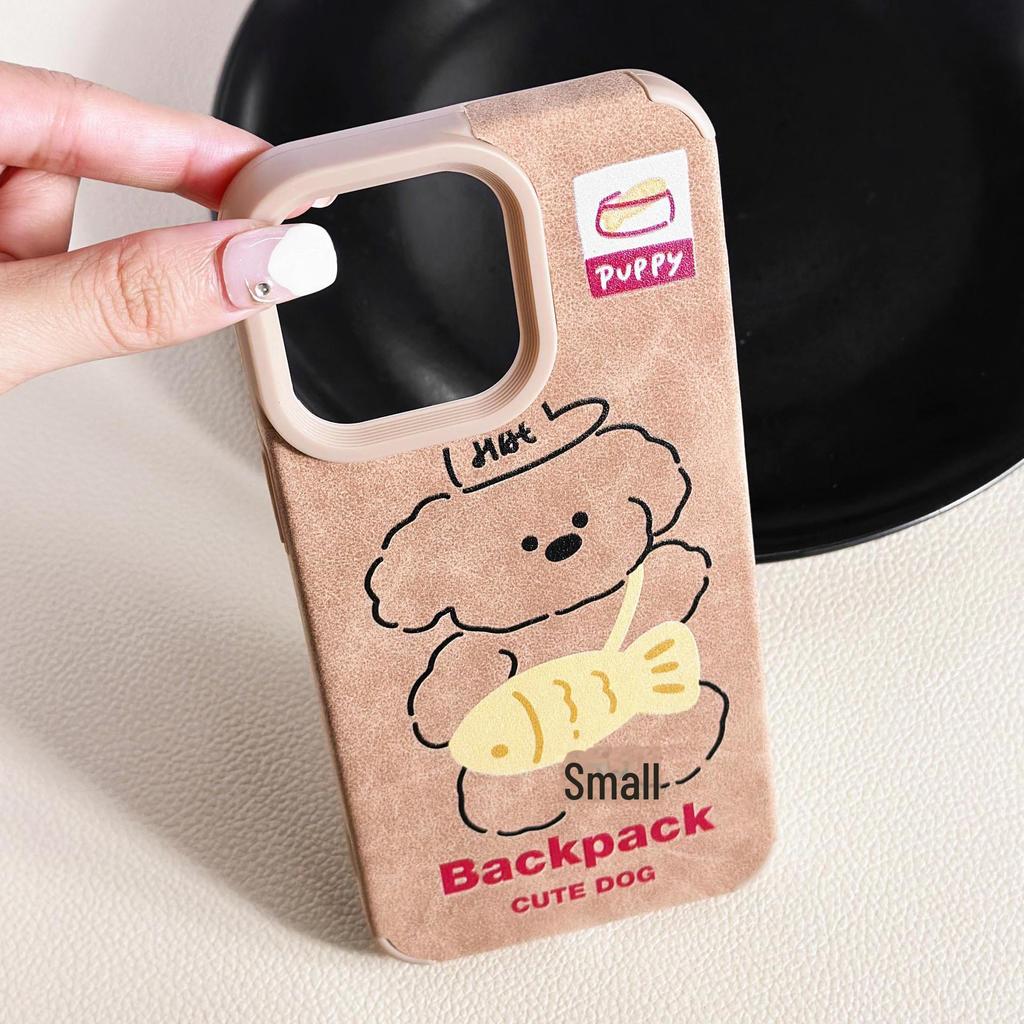 Skórzane etui Zhitai na iPhone 14/13Pro/12/15PROMAX - Kreskówkowy design kompatybilny z Apple