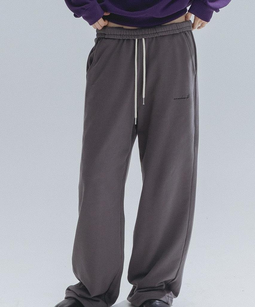 ANNEHEARTS Wide String 2Ways Sweatpants_Charcoal
