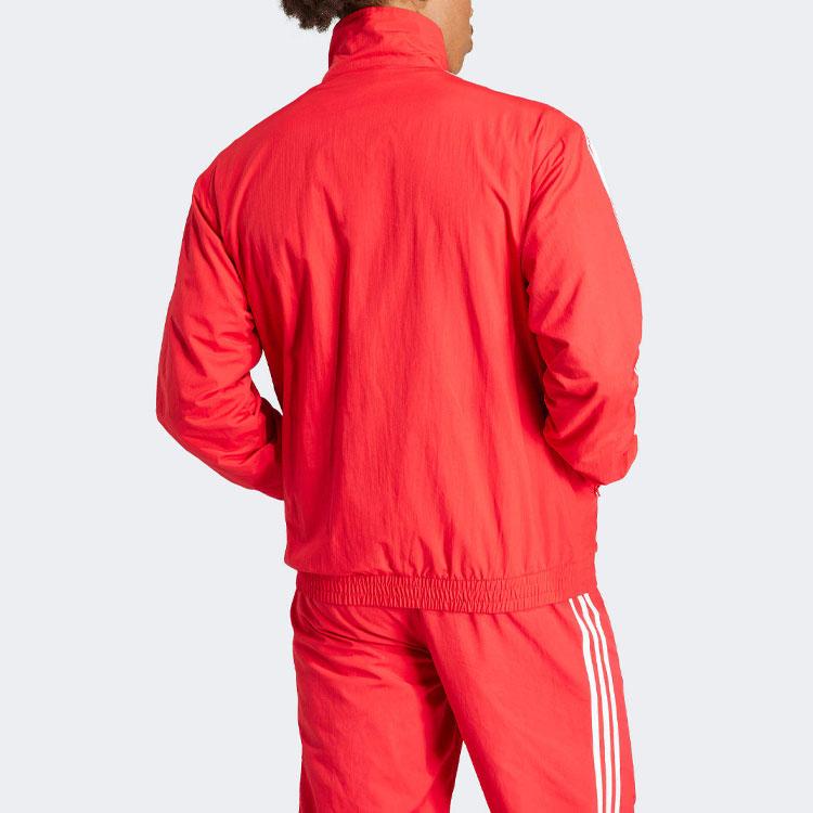 adidas Originals Adicolor Firebird Trainingsjacke mit drei Streifen und Stehkragen Herren Oberbekleidung Rot IT2495