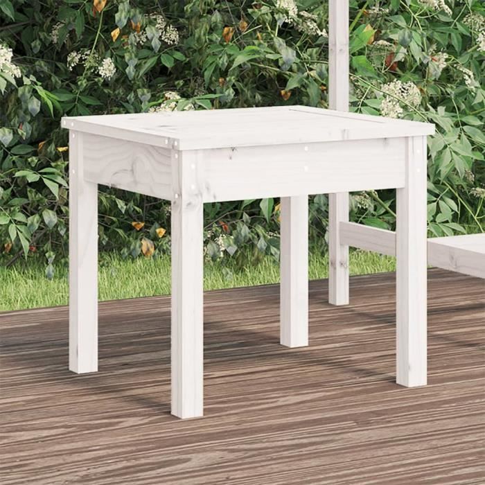 VidaXL Banc de jardin blanc 50x44x45 cm bois massif de pin 823991