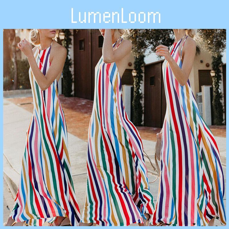 Women Summer Boho Long Maxi Dress For Evening And Beach Casual Wear With Elegant Fit