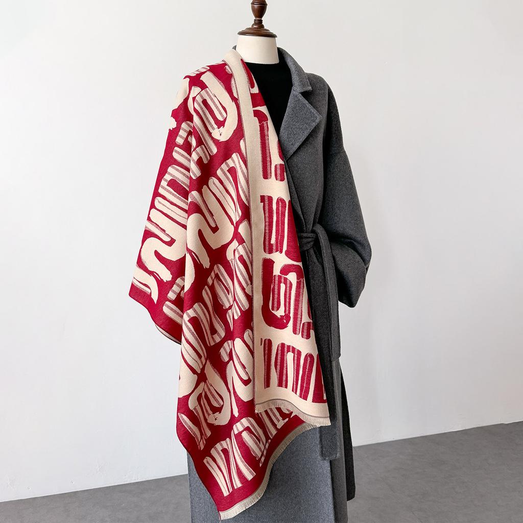 Winter Warm Scarf Cashmere Wraps Women  Luxury Design Pashmina Thick Shawl Blanket Bufanda Foulard Travel Poncho Stoles