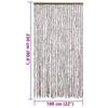 VidaXL Fly Curtain, Insect Screen with Hook, Door Curtain Adjustable Length and Width, Taupe and White 377406