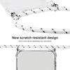 Coque Bandoulière pour iPhone 15 Pro Protection Coins Renforcés + Bandoulière Blanc