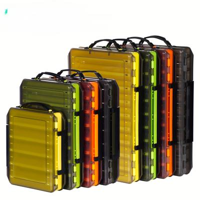Boîte à appâts double face avec compartiments, étui pour accessoires de pêche, organisateur réglable