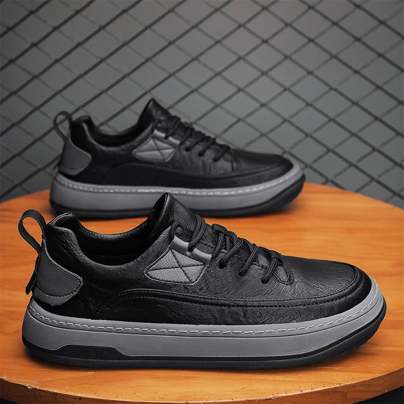Men Casual Shoes Classic Leather Fashion all-match Men Wear-Resistant Sneakers For Men Walking Shoes New Comfort Flat Shoes Male