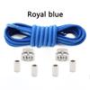 1Pair/2Pair New Metal Buckle Laces Unisex Quick-On/Off Shoelaces Oval Elastic Shoelace for Sneakers and Boots