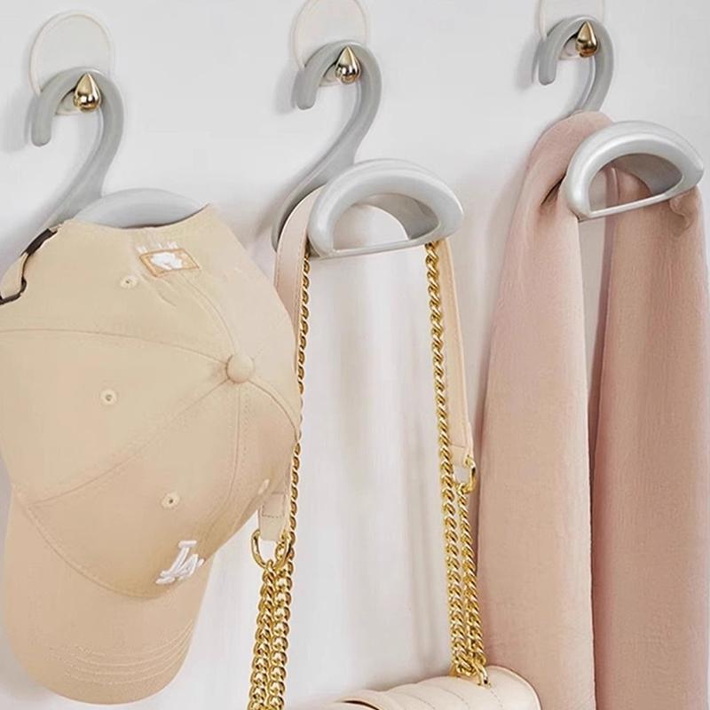 5Pcs Widen Plastics Hanger Connection Hook Stackable Space Saving Storage Multifunctional Bag And Hat Hanging Rack