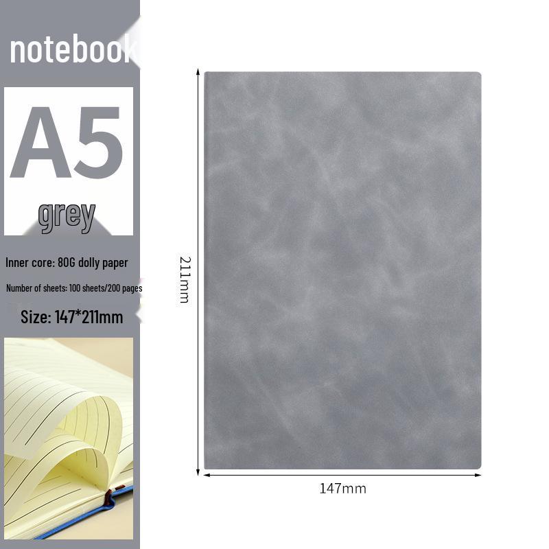 Customized Sheepskin Leather B5 Notebook for Business Meetings