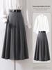 Korean Style 2024 Women's High Waist A-Line Midi Skirt