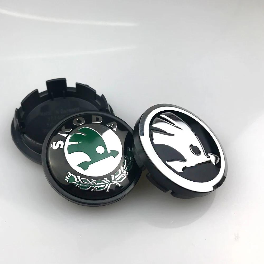 2025 Nové 4ks 56mm 65mm Originální středový kryt kola automobilu Krytka náboje Znak Náhradní pro Skoda Octavia A5 A7 Fabia Rapid Yeti Super