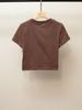 Autumn French Retro Rhinestone Printed Round Neck Women's T-shirt