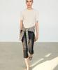 Masimodutti Lambskin Capri Pants