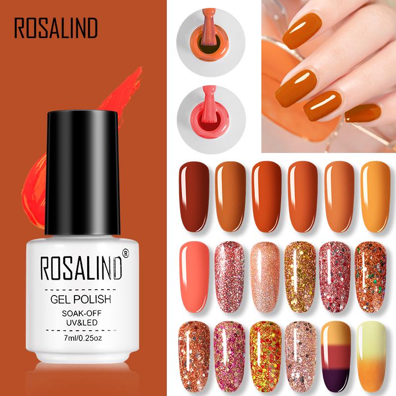 

ROSALIND 7ml Orange Series Gel Чистий кольоровий гель для нігтів