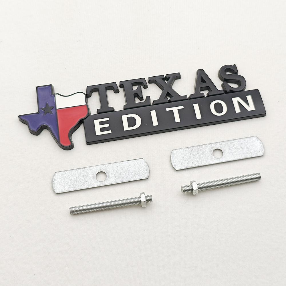 Universal 3D Metal Car Badge TEXAS EDITION Logo Emblem Flag Sticker For Ford Jeep Chevrolet Ram GMC Dodge Motorcycle Accessories
