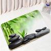 Zen Black Stones Bath Mat Green Bamboo Buddha Candle Spa Bathroom Decorations Bathtub Rug Bedroom Living Room Home Carpet