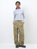 PARTIMENTO WOMEN 2-Way Belted Layered Parachute Pants_Khaki Beige
