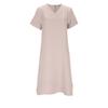 Women’s Fashionable Casual Short-Sleeved V-Neck Plain Dress With Back Zip