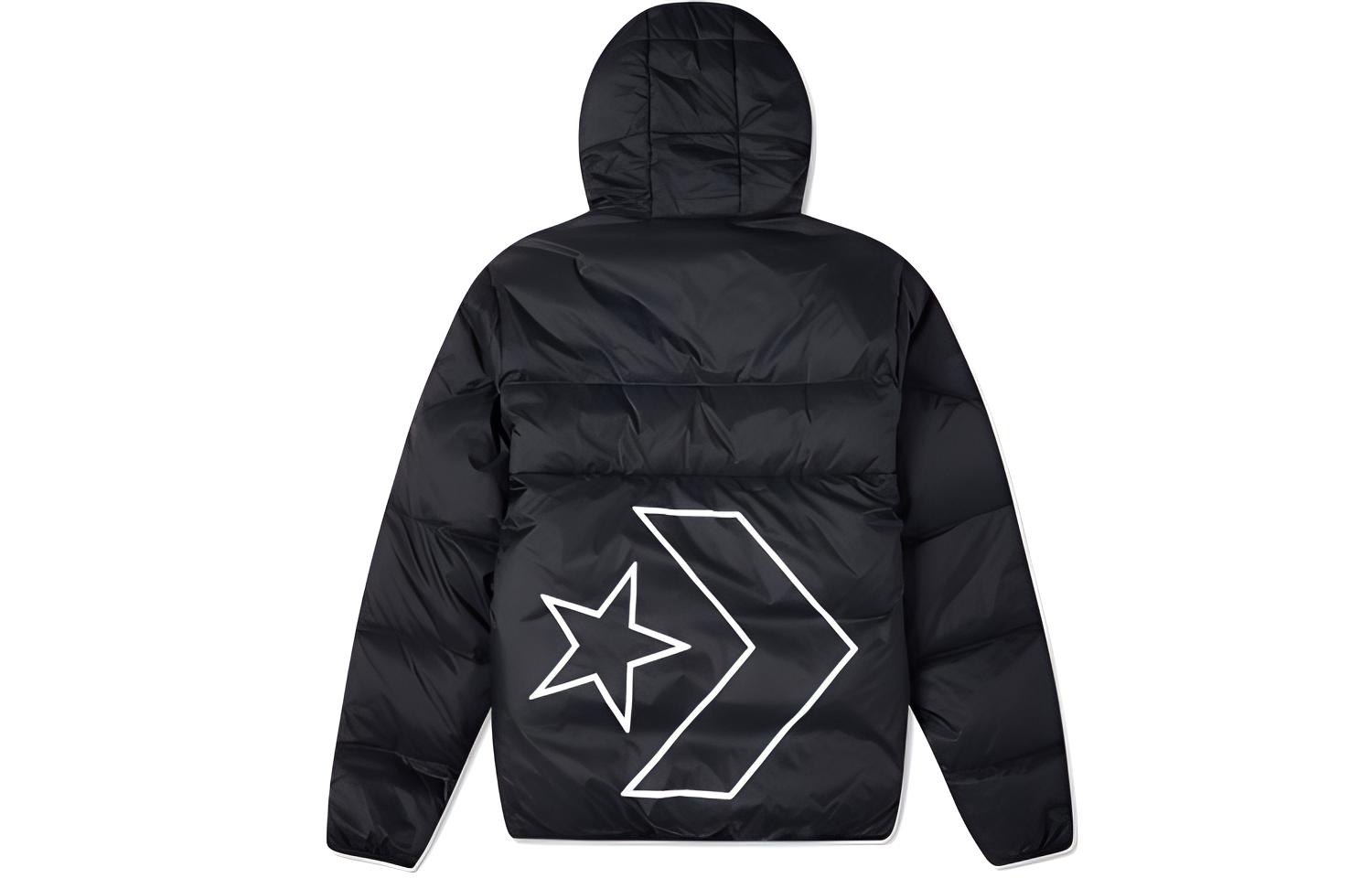 Converse Down Jackets Men s Black Hooded Moderate Other 10023695-001 XL