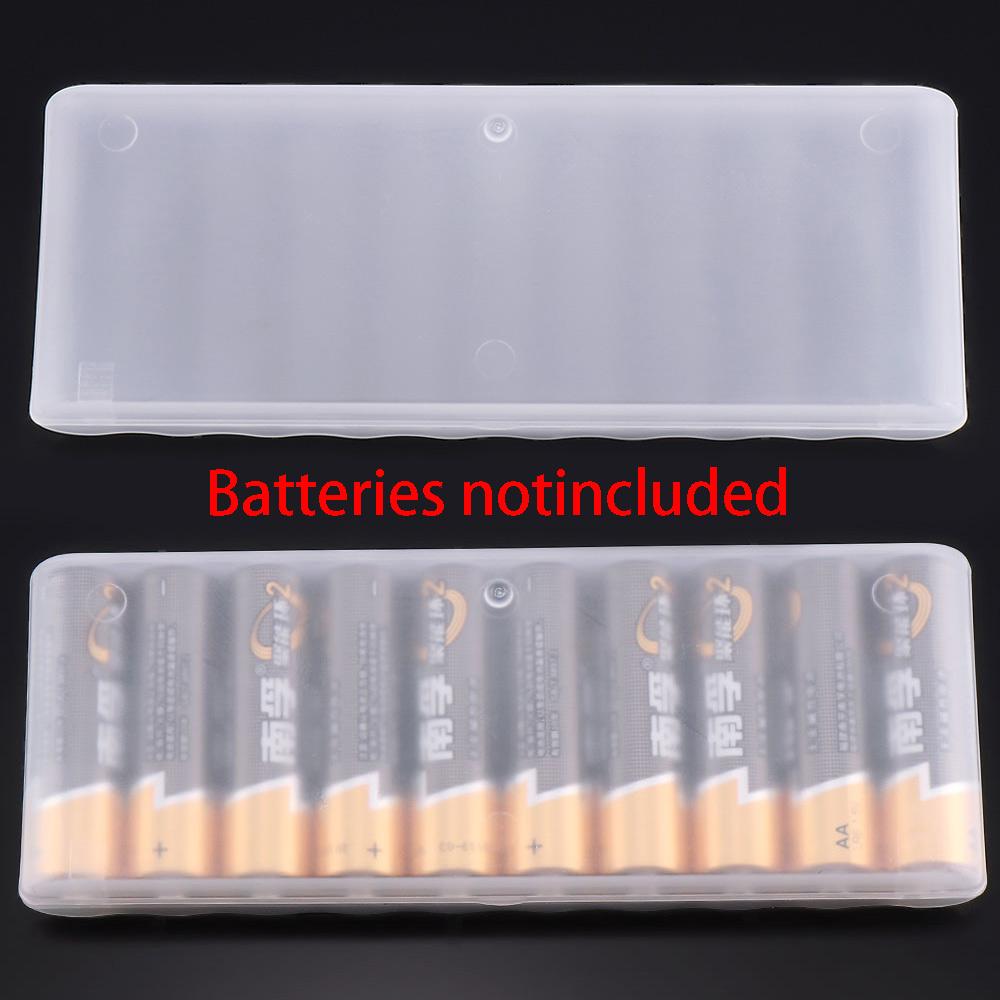Durable AA Batteries for 10Pcs AA Plastic Storage Boxes Holder Cover Container