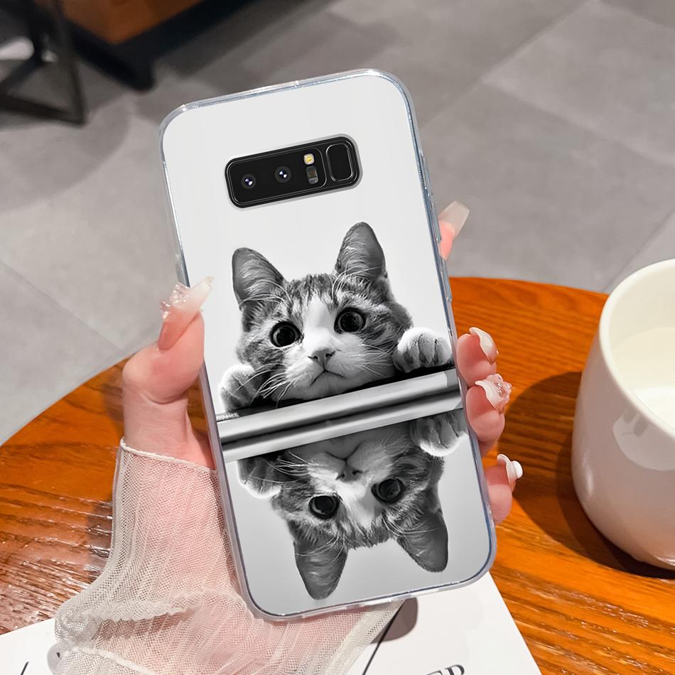 For Samsung Galaxy Note 8 9 20 Phone Cases Creative Soft TPU Silicone Clear Anti Drop Back Cover For Samsung Note8 Note9 Note20