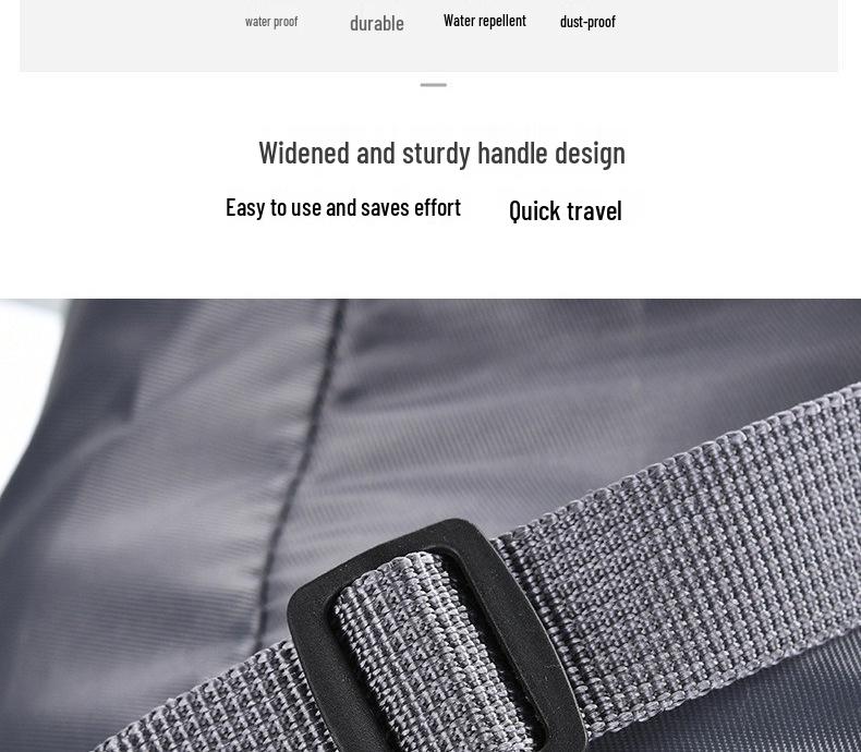 Foldable Large-Capacity Storage Bag with Printed Logo, Trolley Attachment, and Portable Design for Gym and Travel