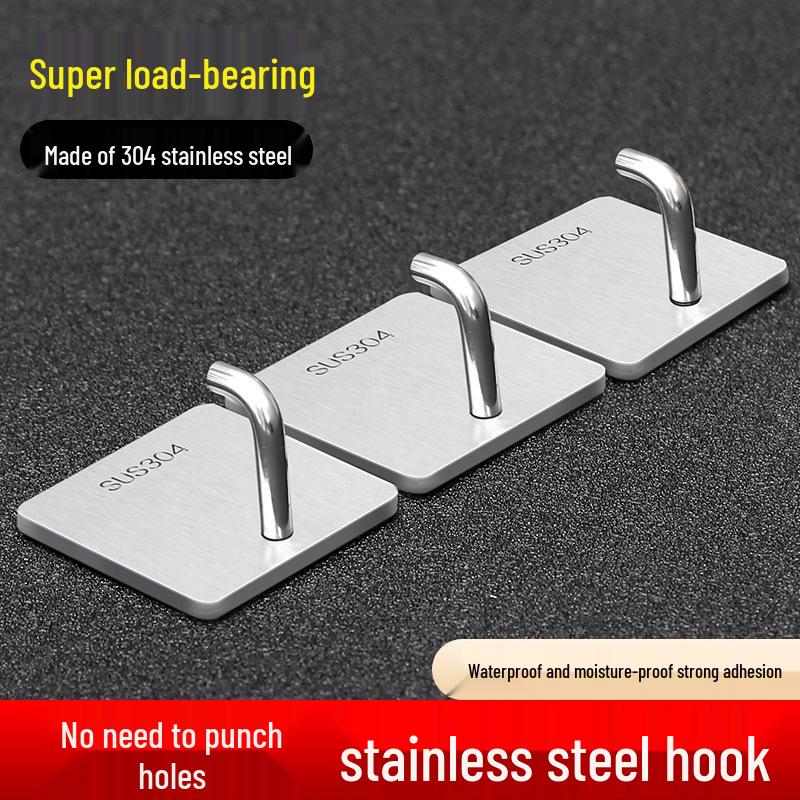 Haczyk Samoprzylepny ze Stali Nierdzewnej, Design Trąby Słonia, Bez Wiercenia, na Za Drzwi