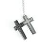 2/4Pcs Silver Color Necklace Handcrafted Symbolic Design Cross Pendant Necklace Multi-Purpose Fashion Jewelry Gift