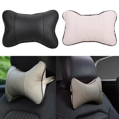 Cuscino Auto Pelle Poggiatesta Collo Testa Super Morbido Memory Foam Coprisedile Auto Cuscino Supporto Testa Collo Scavare Buche Poggiatesta Auto