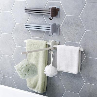 1PCS Self Adhesive Towel Bar Rotating Bathroom Shelf Towel Rack For Kitchen Towel Holder Storage Rack