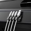 1 Set Smooth Wire Management Pad Keeper Adjustable Magnetic Cable Clips Power Cord Storage Rack Holder Under Desk For Home