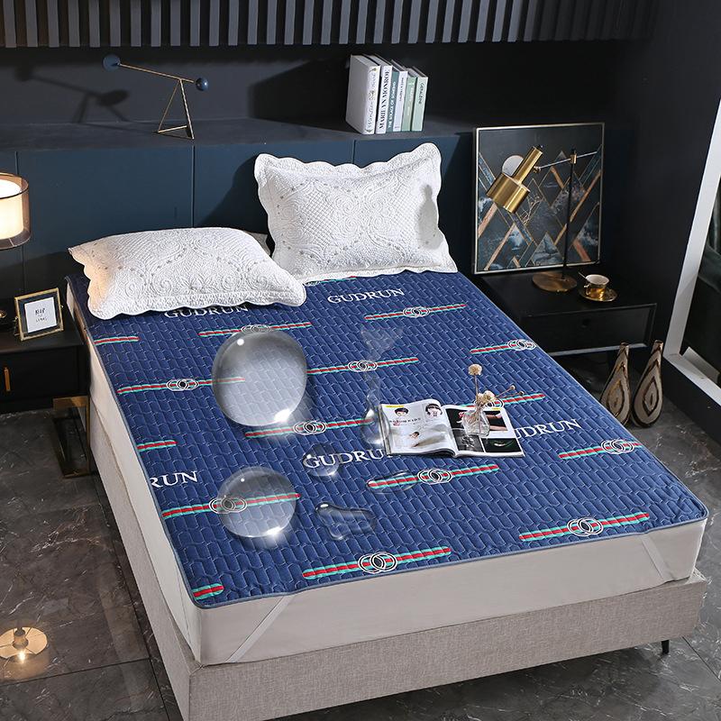 

Летний коврик для сна Стеганый наматрасник Однотонный стеганый Простыня на резинке Защитная накладка на матрас Топпер для кровати Защитная накладка 90x200cm